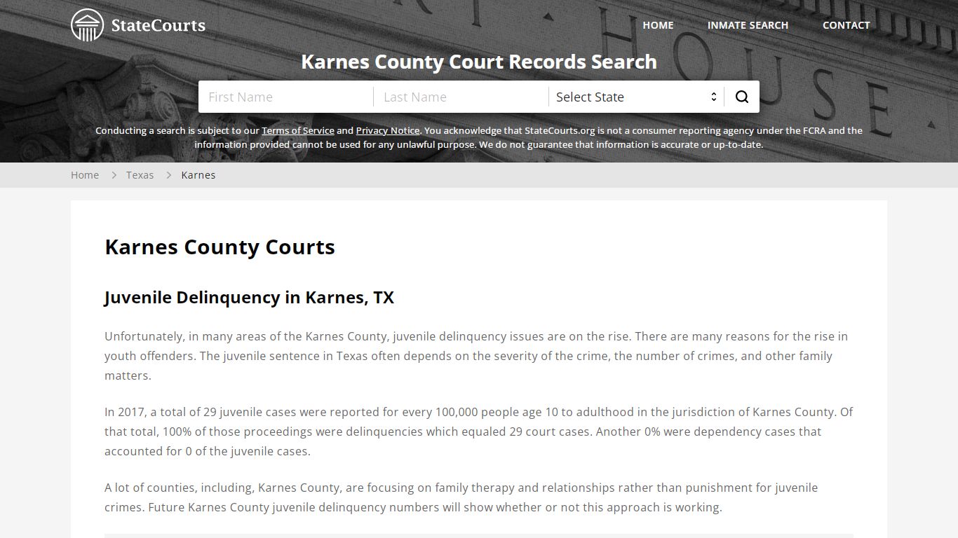 Karnes County, TX Courts - Records & Cases - StateCourts